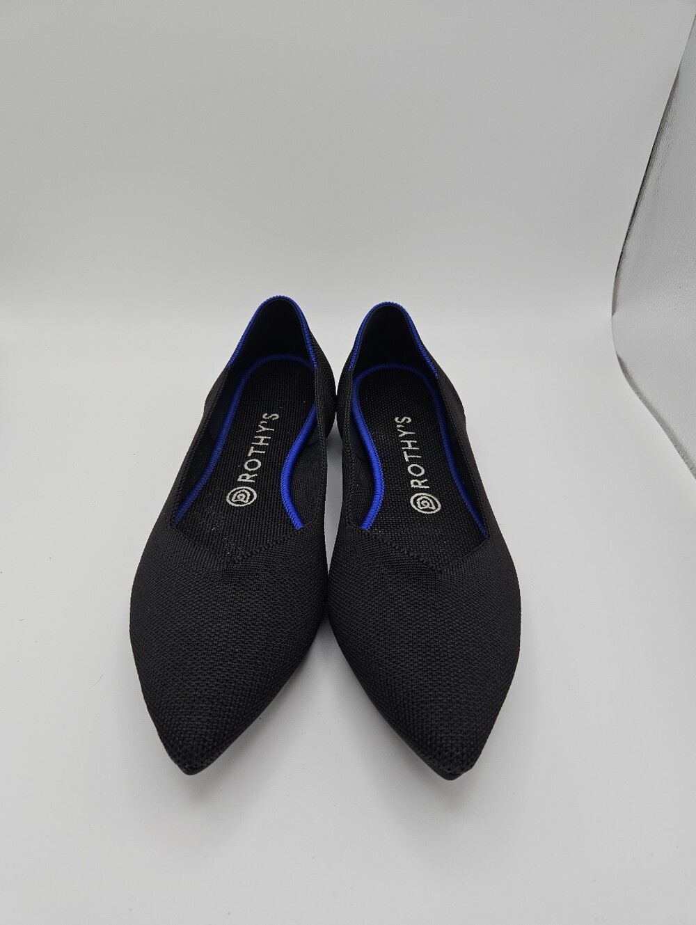 Rothys the Point black pointed toe knit flats size 9.5 - Picture 2 of 11